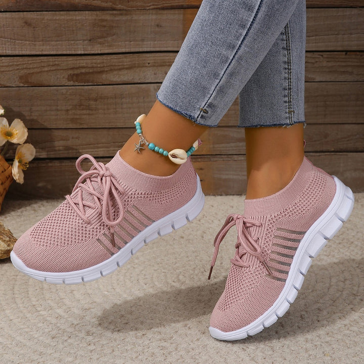 Dame Sporty Sneakers med åndbart strikoverdel Stilla