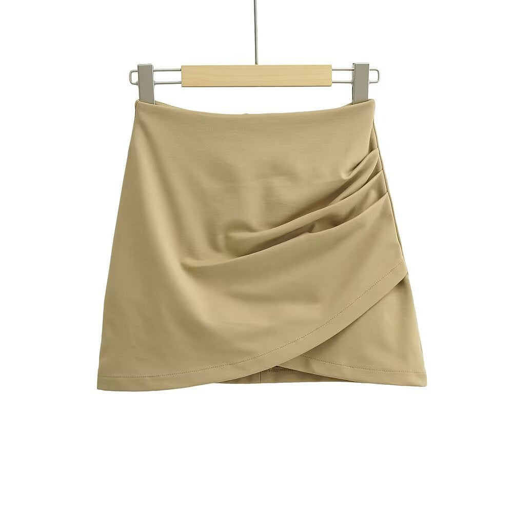 Dame wrap skirt med flydende snit og elegante folder Stilla