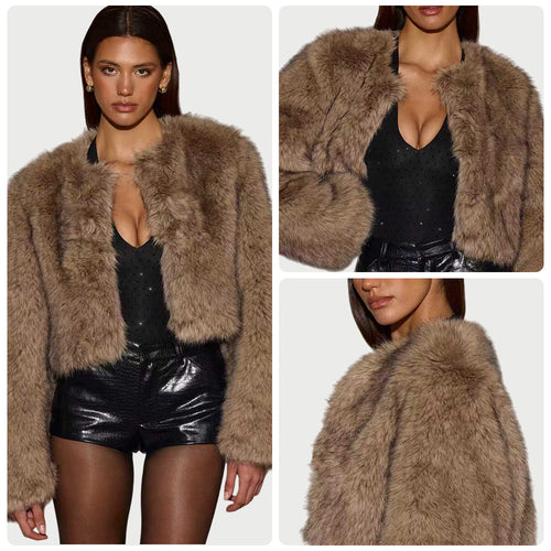 Dame faux fur jakke med luksuriøs finish og stilfuld snit Skovae