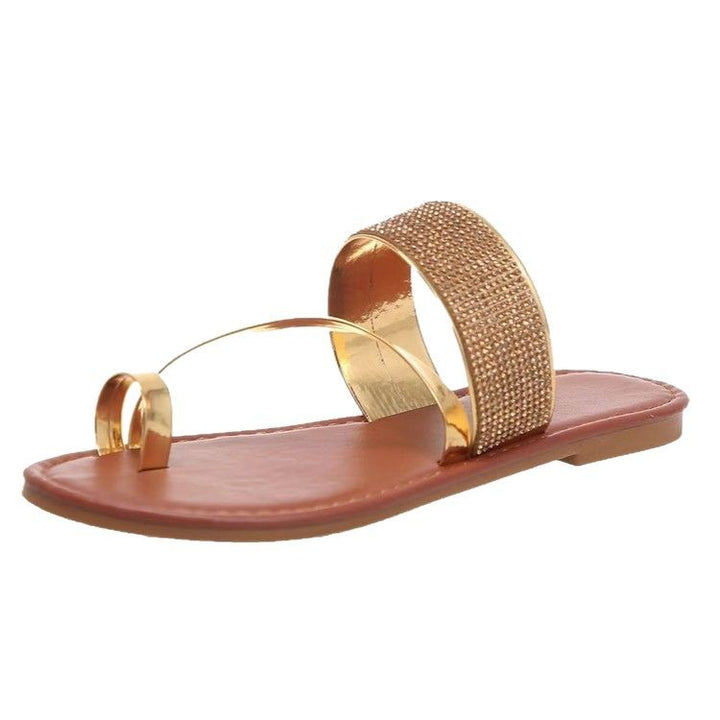 Dame elegante gladiatorsandaler med glitrende remme Stilla