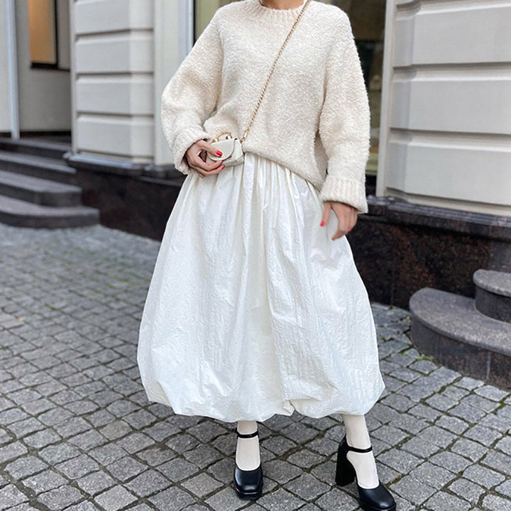 Dame Oversized Pullover med struktureret materiale og casual look Stilla