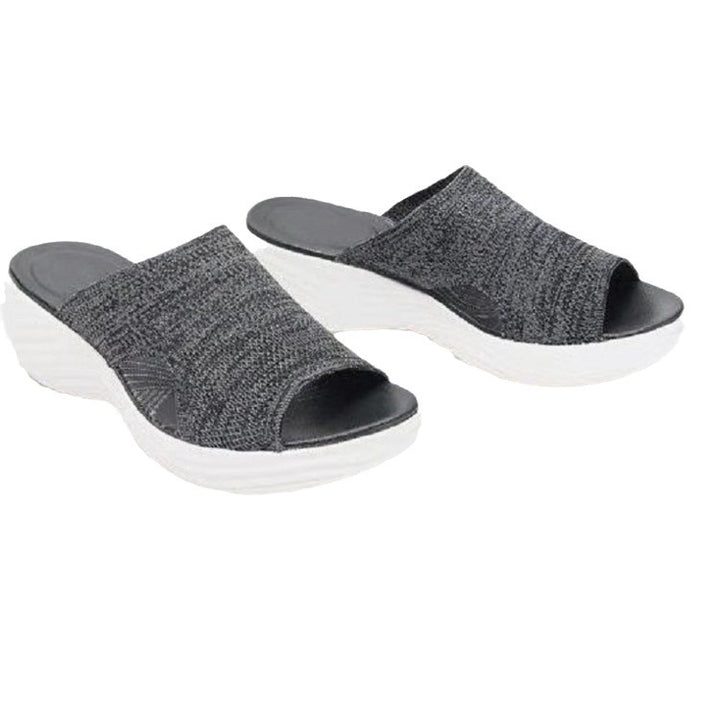 Dame Behagelige Wedge-Sandaler med åndbart overmateriale Stilla