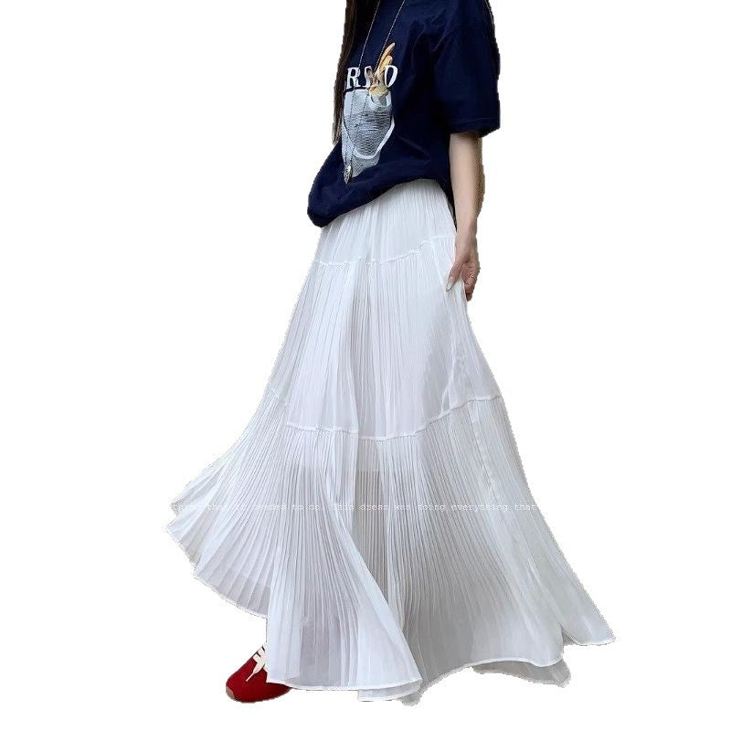 Dames maxi skirt med elegante plisseringer Stilla