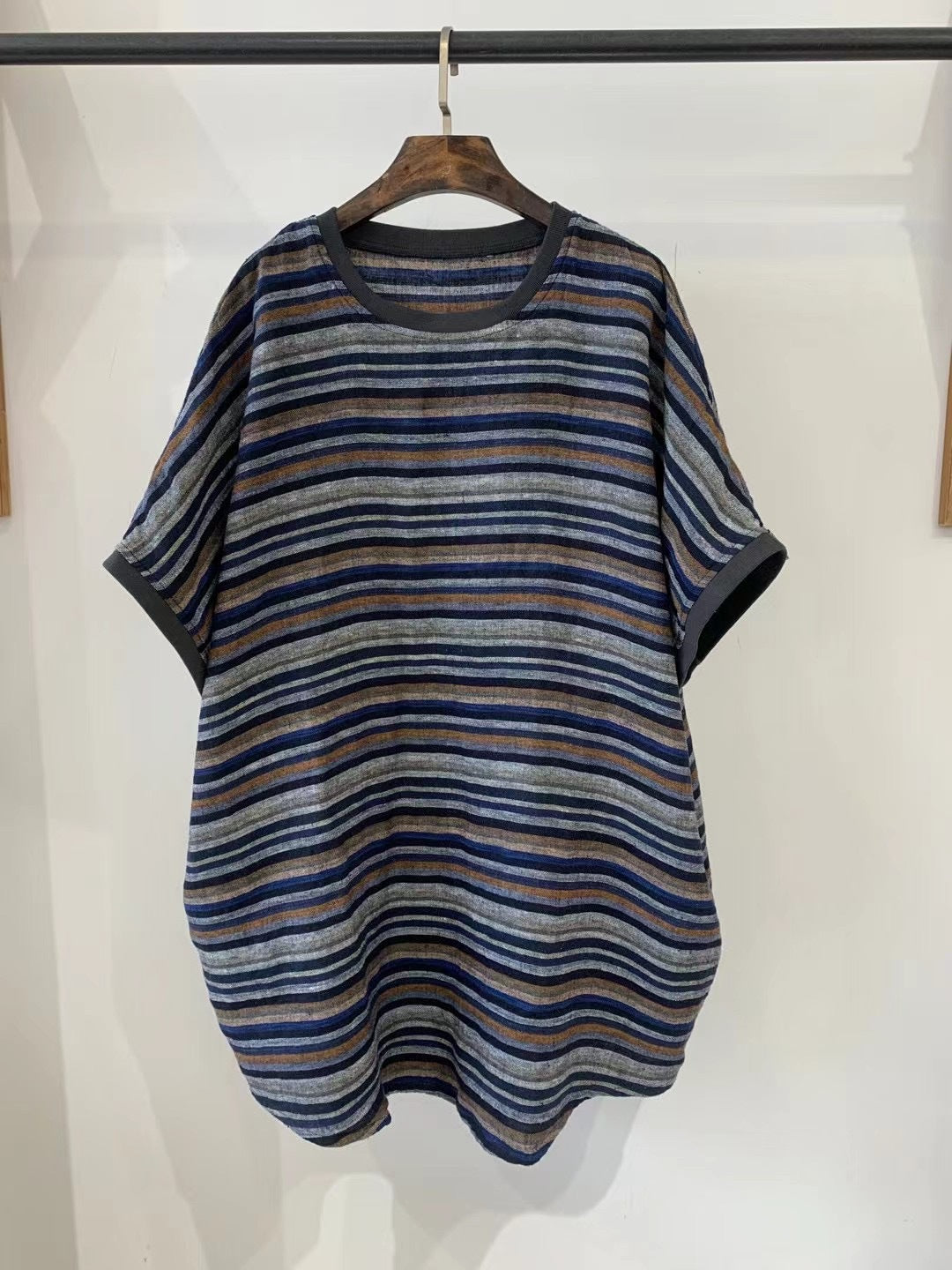 Femme Rutig Oversized Tunika-Top Stilla