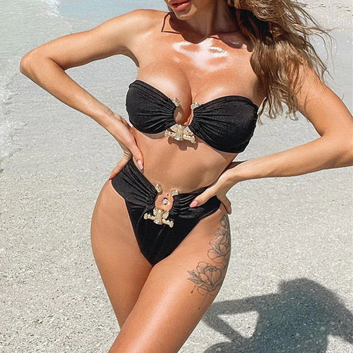 Dame Exotisk Print Bralette Bikini Sæt Stilla