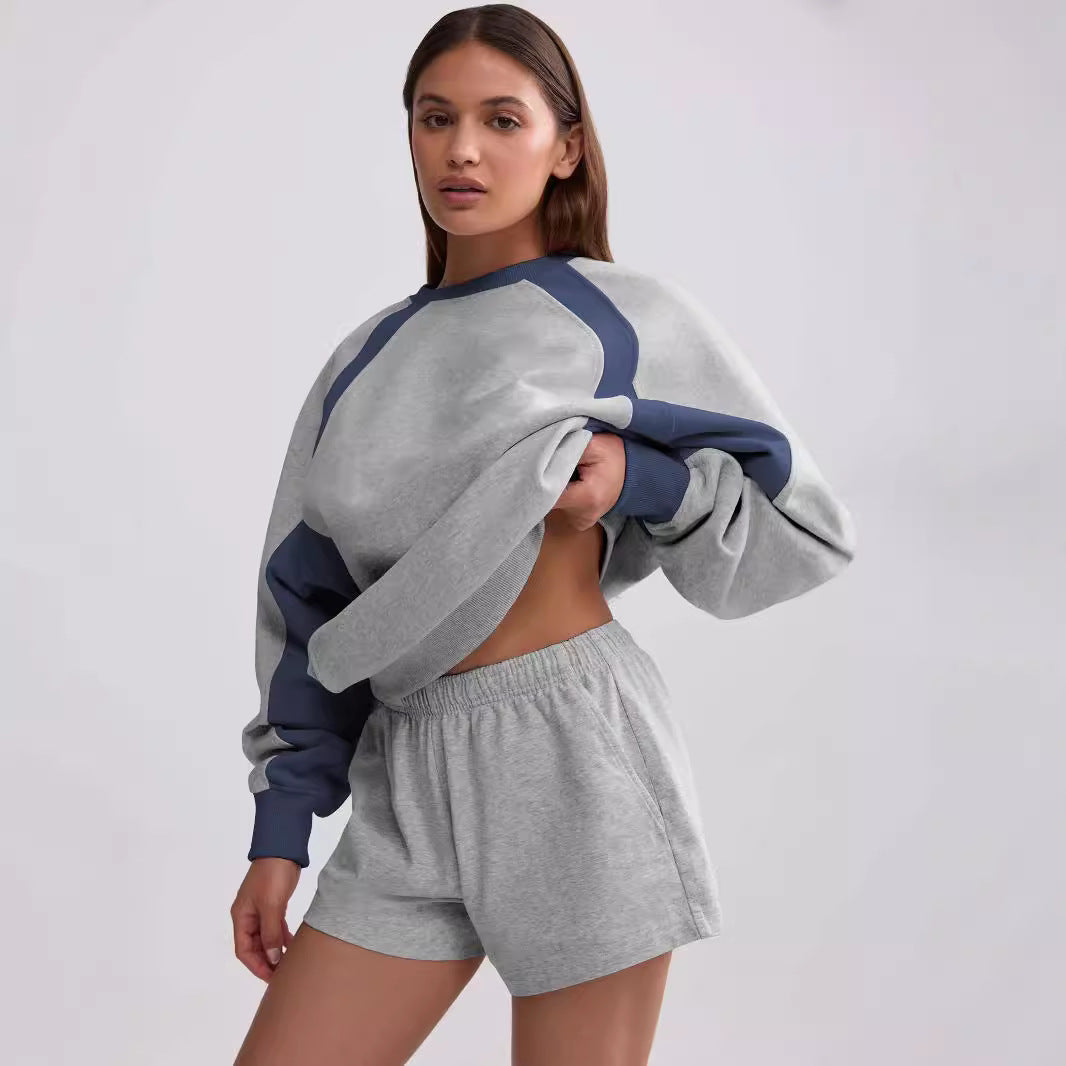 Dame Sporty Sweatshirt med kontrasterende indsatser Stilla