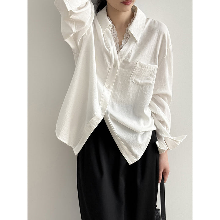 Dame Oversize Skjorte med afslappet snit Stilla