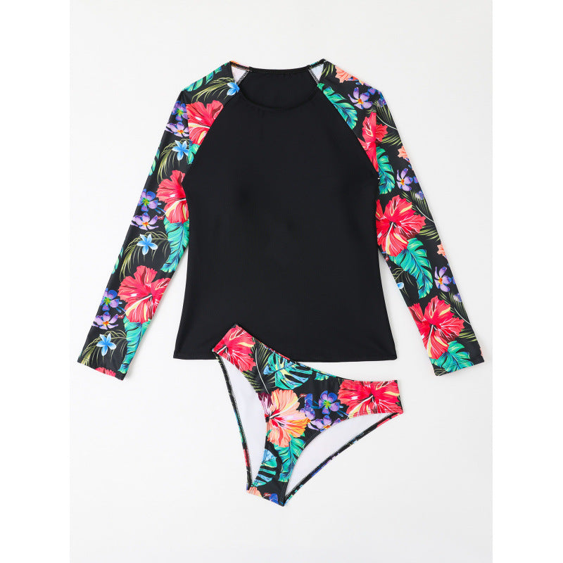 Dame Rashguard Sæt med blomsterærmer og høj UV-beskyttelse Stilla