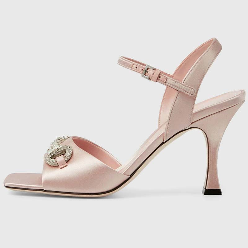 Dame elegante åbne High Heel sandaler med krystal spænde detail Stilla