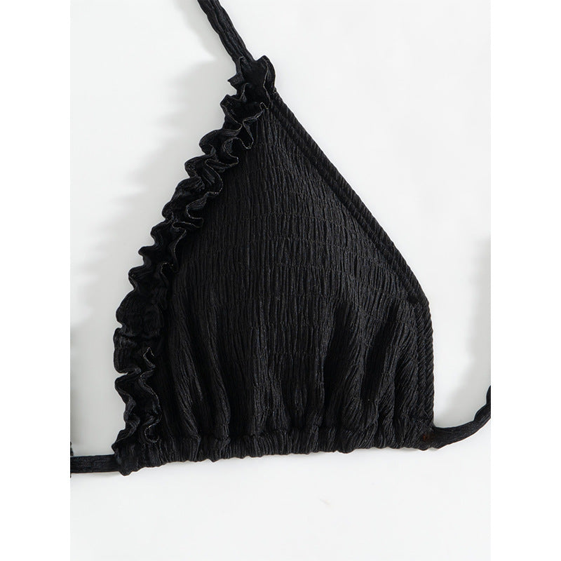 Dame Rynkefri Trekant-Bikini-Sæt med Wrap Skirt Stilla