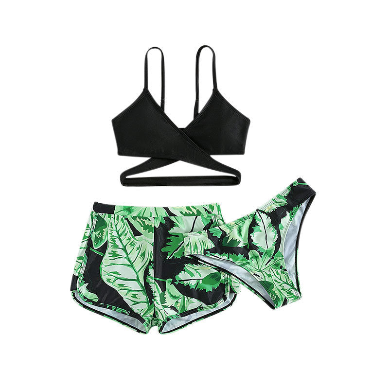 Dame bikini-sæt med moderne indpakningssnit og miljøvenligt Leaf-design Stilla
