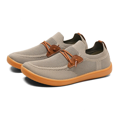 Herrer nan åndbar strik-sudersneaker med elastisk indgange og dämpende let sål Skovae