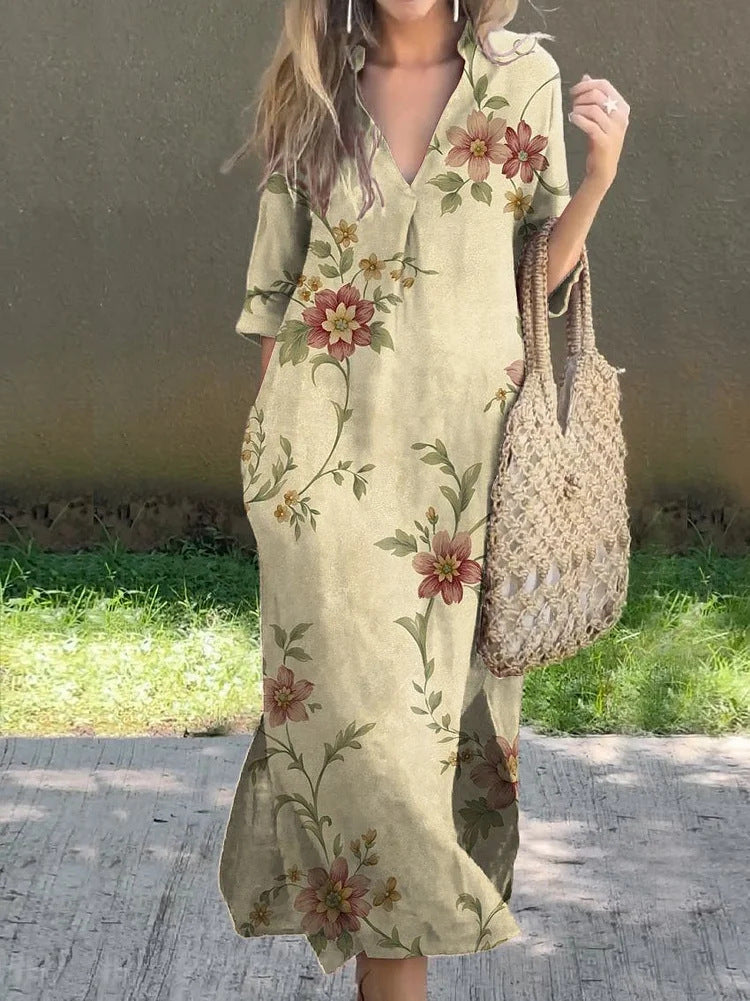 Dame Lang Tunika med blomsterprint Stilla