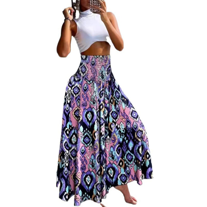 Femme Bohemian Print Maxi Skørt Stilla