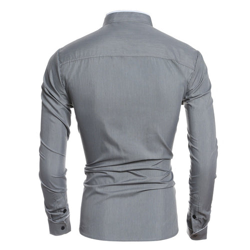 Herrer Slim-Fit Skjorte med moderne kontrastdetaljer Stilla