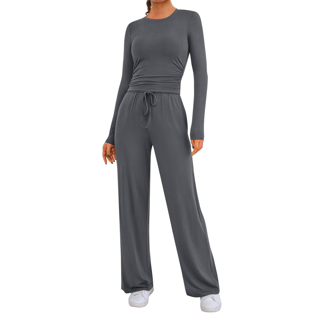 Dame behagelig jumpsuit med lange ærmer og elastisk talje Stilla