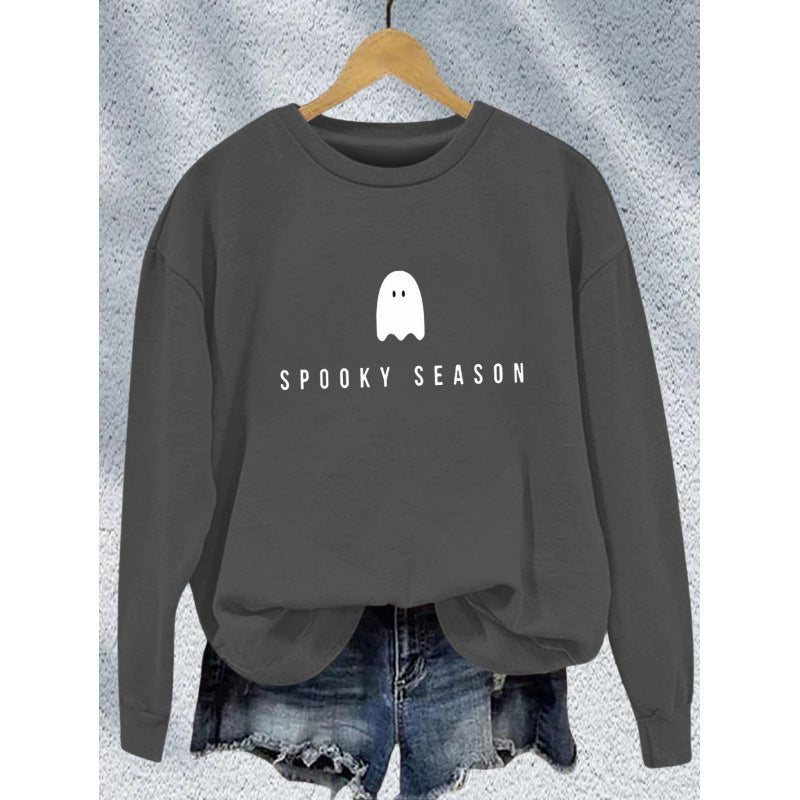 Kvinders sweatshirt med afslappet uhyggeligt design og blødt indvendigt fleece Skovae
