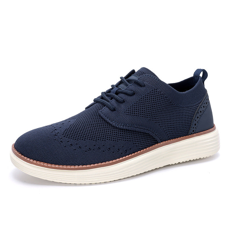 Herrer nan strikket Oxford-sneaker med wingtip-perforering og superlet EVA-sål Skovae