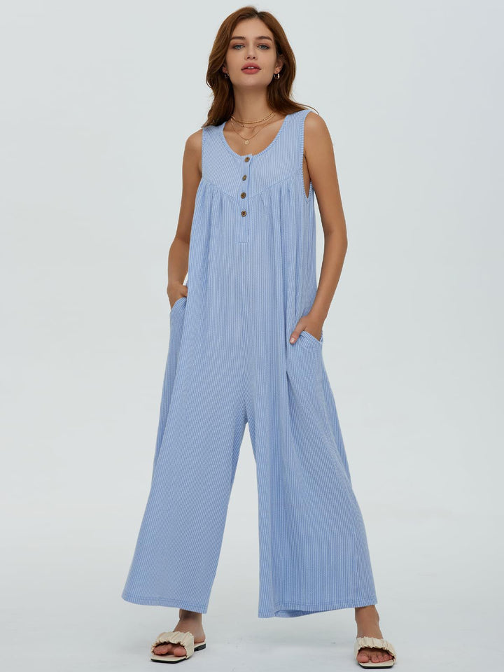 Dame Let Stribet Overall Stilla
