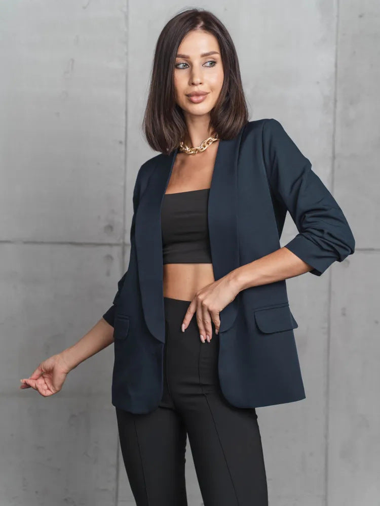 Dame Elegant Oversized Blazer med flot revers og afslappet snit Stilla