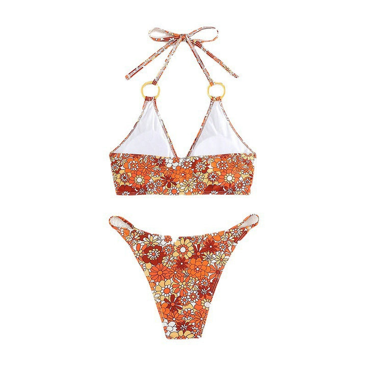 Dame Triangel-Bikini med smykkedetaljer og justerbare stropper Skovae