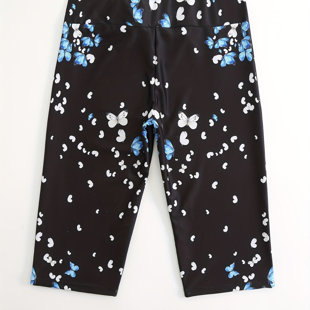 Dame sporty badeshorts med blomsterdesign Skovae