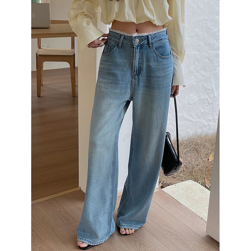 Dame High-Waist Jeans med bred ben og elegant pasform Stilla
