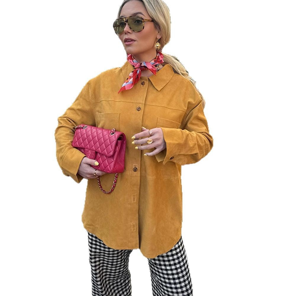 Dame Suede Overshirt Stilla