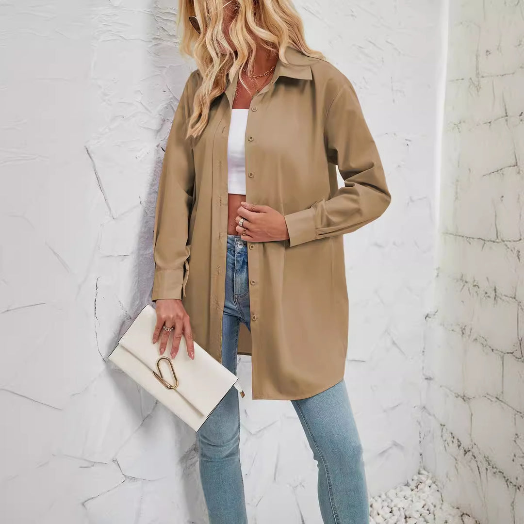 Damer casual skjorte bluse lavet af let stof Stilla