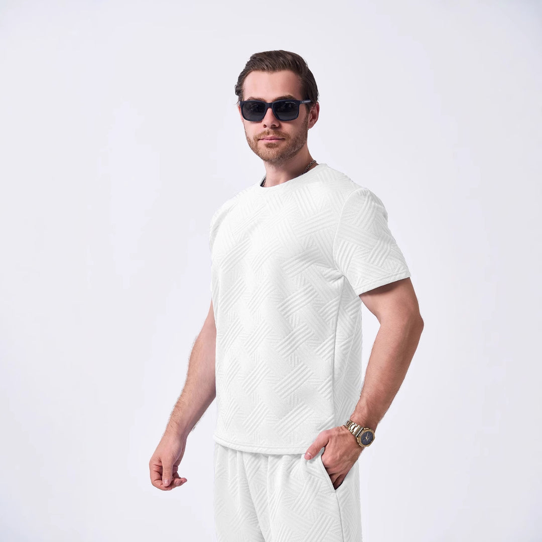 Herrer afslappet premium T-shirt med struktureret design og høj bærekomfort Stilla
