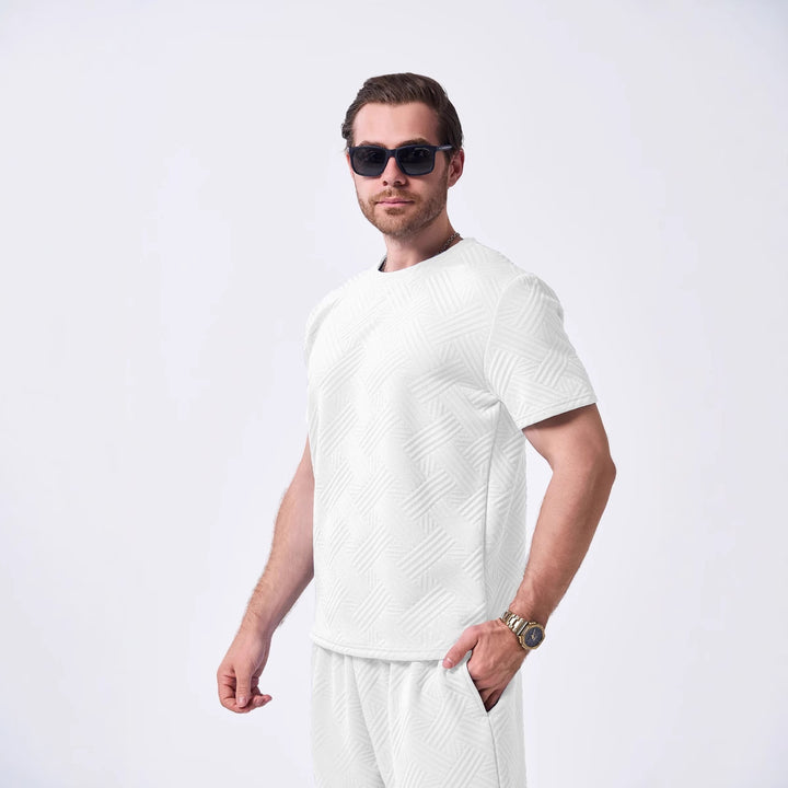 Herrer afslappet premium T-shirt med struktureret design og høj bærekomfort Stilla