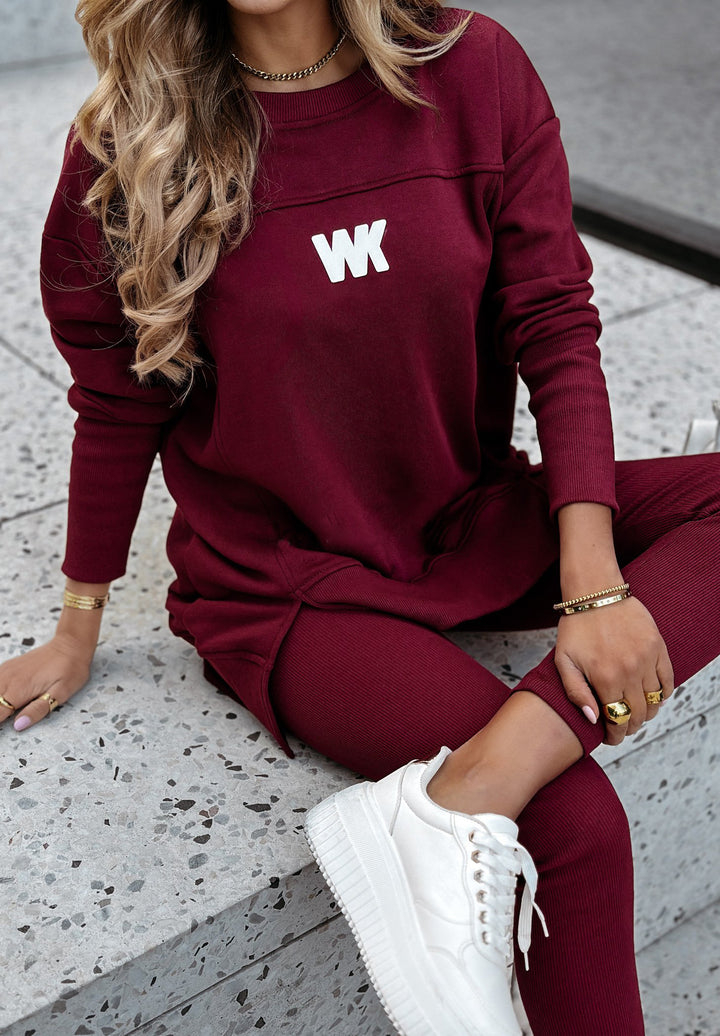 Kvinders sporty lounge sæt med oversized sweatshirt og figursyede leggings Skovae