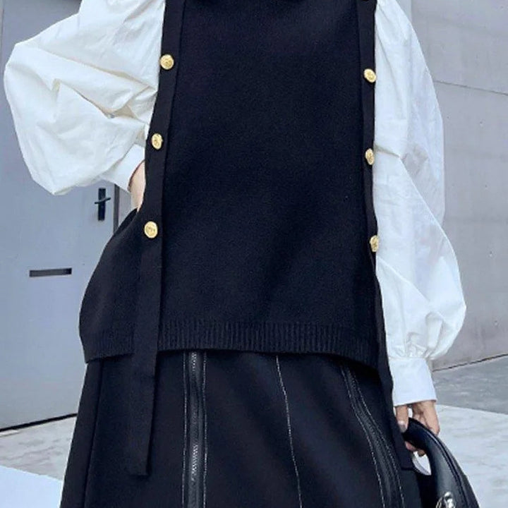 Dame Høj-Style Striktrøje Vest Stilla