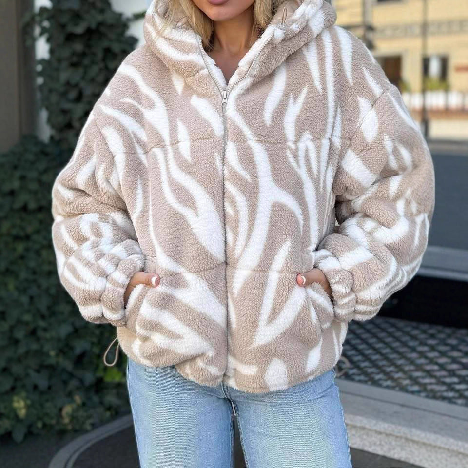 Kvinders behagelige fleecejakke med oversized pasform Skovae