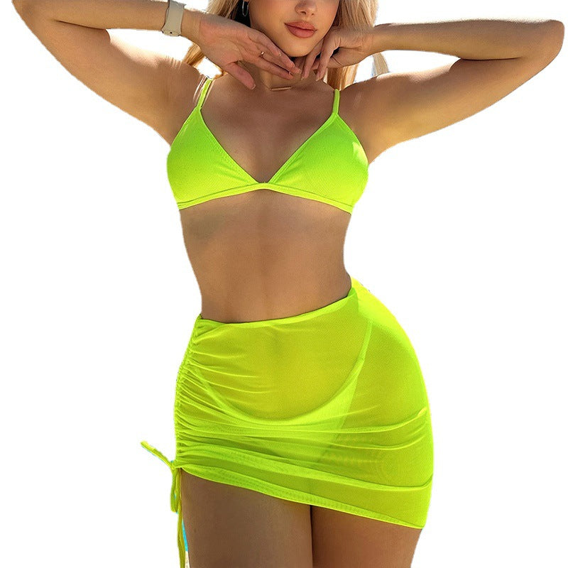 Dame Triangel-Bikini med Wrap Skirt Skovae