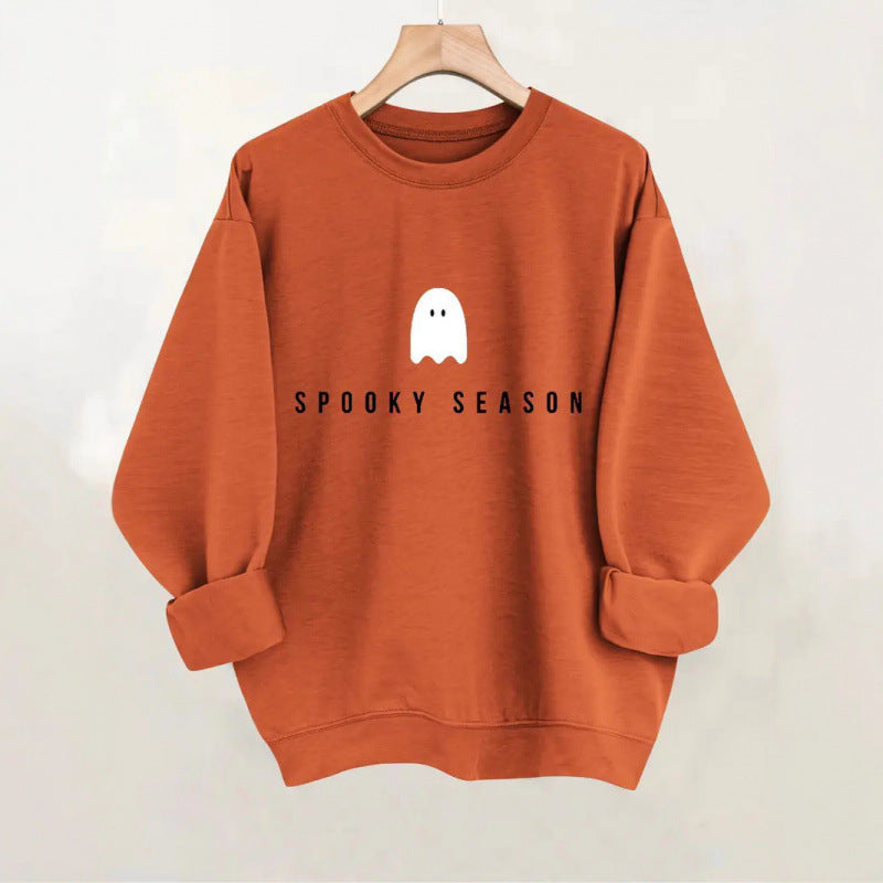 Kvinders sweatshirt med afslappet uhyggeligt design og blødt indvendigt fleece Skovae