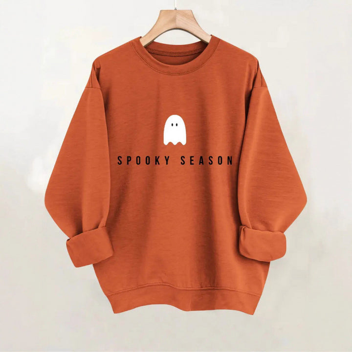 Kvinders sweatshirt med afslappet uhyggeligt design og blødt indvendigt fleece Skovae