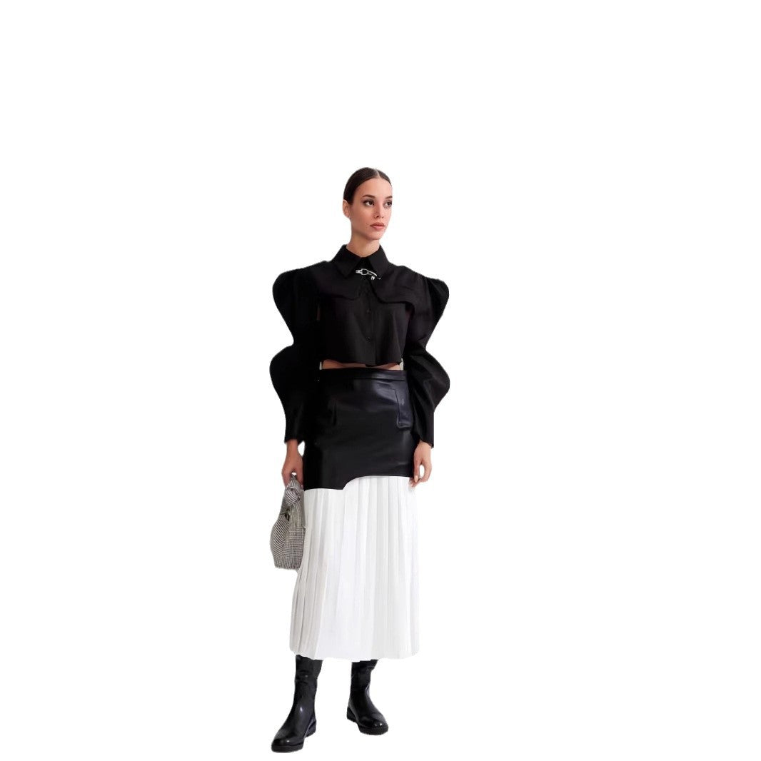 Kvinders langærmet sweater og blyantskirt sæt Skovae