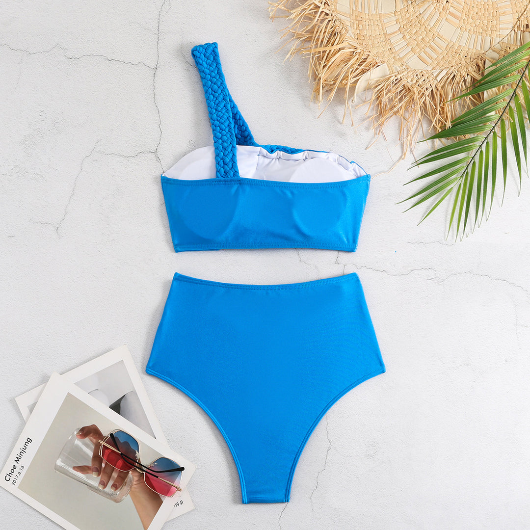 Dame bikini-sæt med innovativt flettet design og høj talje Stilla