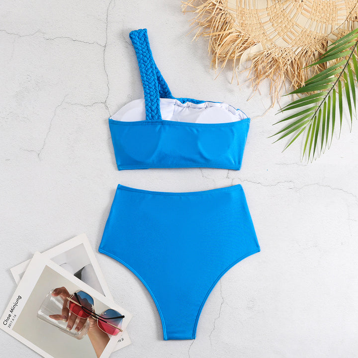 Dame bikini-sæt med innovativt flettet design og høj talje Stilla
