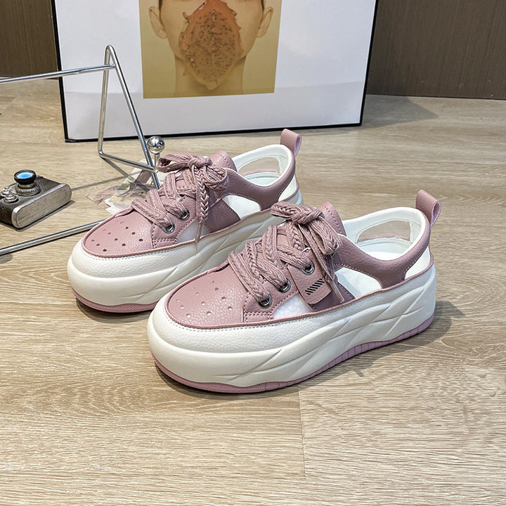 Dame Chunky Plateau-sneakers med åndbart overfladestruktur og skridsikker sål Stilla