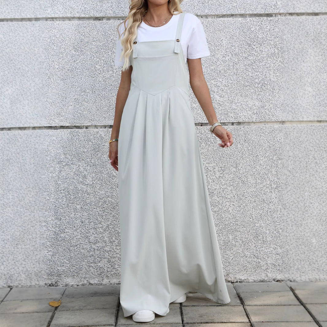 Kvinder justerbar bib- kjole Maxi Stilla