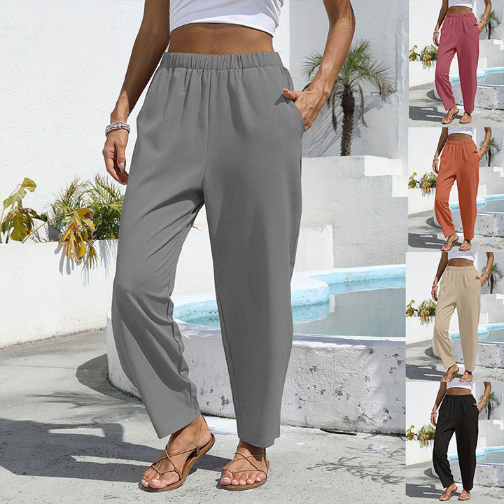 Damens brede sommershorts med elastisk linning Stilla