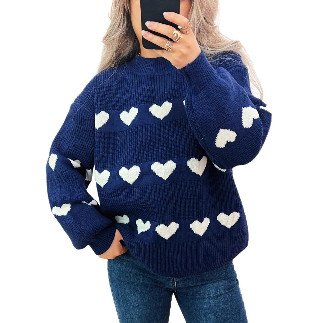 Kvinders sweater med hjerte mønster Stilla