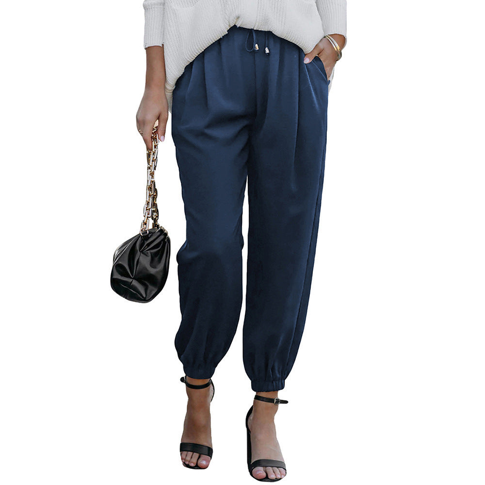 Dame Sporty Chino Bukser med elastisk Talje og Sidelommer Stilla