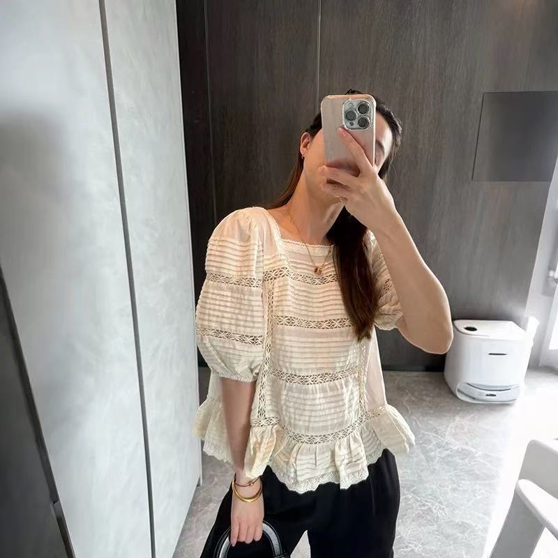 Dame Raffineret Bluse med Flæse detaljer Stilla