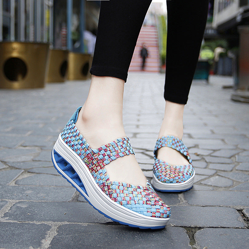 Dame Komfort Woven Slip-On Sneakers Stilla