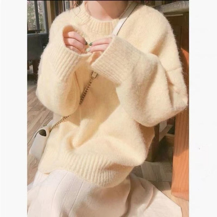 Kvinders oversized strikket sweater med ribbede detaljer Stilla