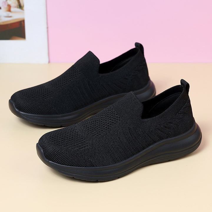 Dame nan åndbar strik-sneakers med viskoelastisk indersål og fleksibel gummiydersål Skovae