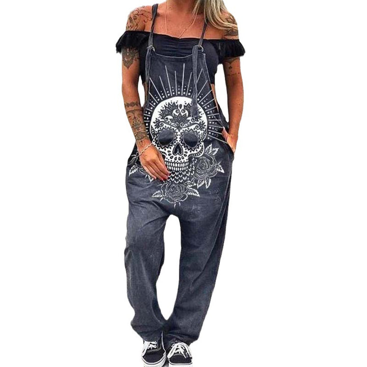 Dameoverall med unikt blomsterdesign og afslappet snit Stilla